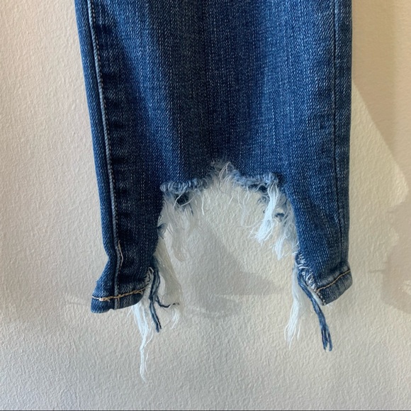 La’gence High Line hi rise skinny medium wash distressed chewed hem women sz 28 - Picture 5 of 10